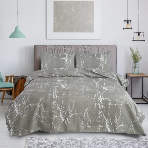 4 Piece Beddinig Set Duvet Cover Fitted Sheet with Pillow Cases