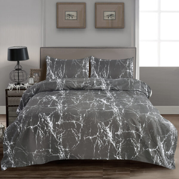 4 Piece Beddinig Set Duvet Cover Fitted Sheet with Pillow Cases