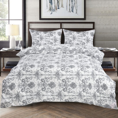 4 Piece Beddinig Set Duvet Cover Fitted Sheet with Pillow Cases