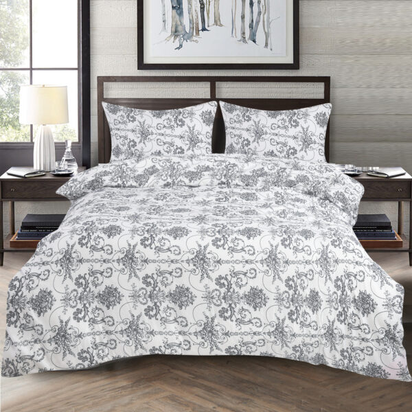 4 Piece Beddinig Set Duvet Cover Fitted Sheet with Pillow Cases