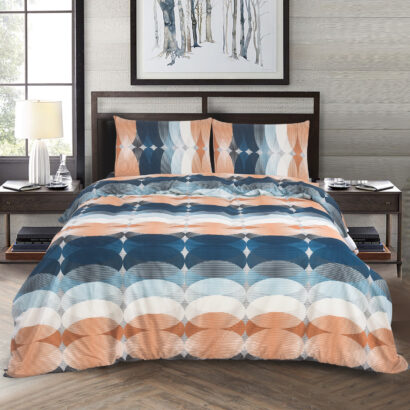 4 Piece Beddinig Set Duvet Cover Fitted Sheet with Pillow Cases