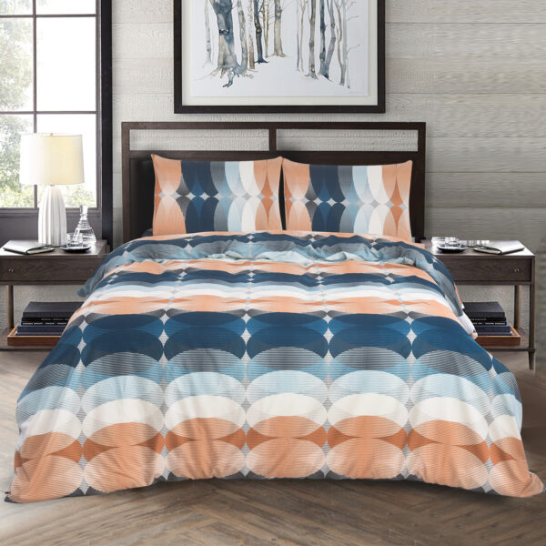 4 Piece Beddinig Set Duvet Cover Fitted Sheet with Pillow Cases