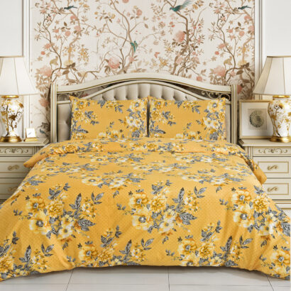 4 Piece Beddinig Set Duvet Cover Fitted Sheet with Pillow Cases